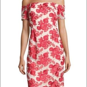 Karl Lagerfeld Embroidered Off-the-shoulder Dress